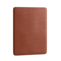 brown leather MacBook sleeve, front